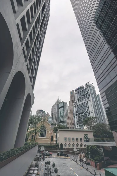 Edifício Moderno Arranha Céu Escritório Hong Kong — Fotografia de Stock