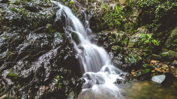Beautiful waterfall in Siu Chik Sha , TKO