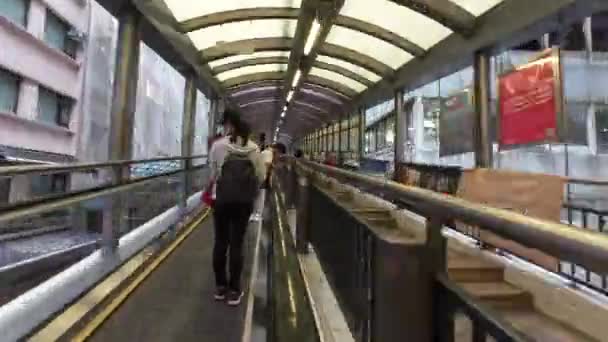 Hong Kong Mid Level Escalator System April 2023 — Stock Video