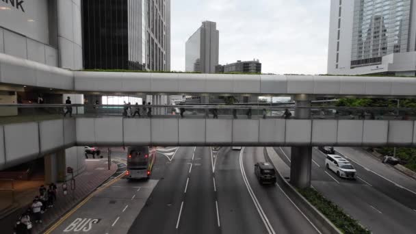 Connaught Road Hongkong April 2023 — Stockvideo