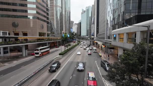 Connaught Road Hongkong April 2023 — Stockvideo