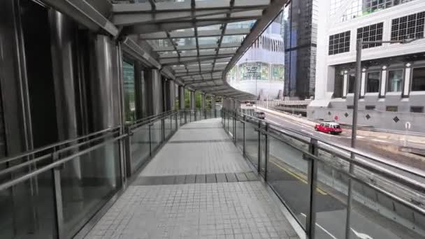 Pasarela Peatonal Central Hong Kong Abril 2023 — Vídeos de Stock