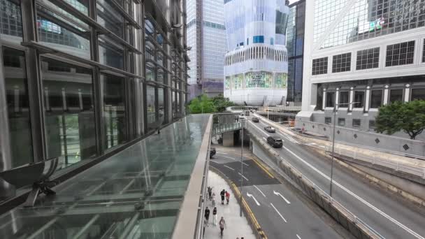 Vista Città Strada Giardino Centrale Hong Kong Aprile 2023 — Video Stock