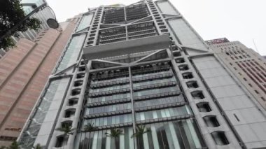 Modern Hong Kong ofis gökdelen binaları - 26 Nisan 2023.