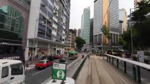 Trânsito Cidade Causeway Bay Hong Kong Abril 2023 — Vídeo de Stock