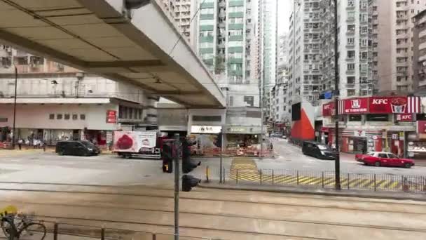 City Traffic North Point Χονγκ Κονγκ Απριλίου 2023 — Αρχείο Βίντεο