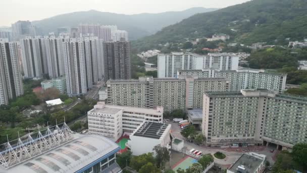 Bostadsområdet Shek Wai Kok Estate Hongkong April 2023 — Stockvideo