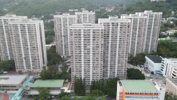 Die Wohngegend Shek Wai Kok Estate Hongkong April 2023 — Stockvideo