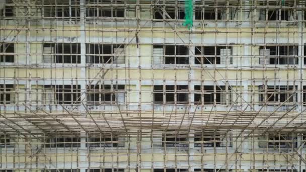 Shek Lei Estate Building Being Demolished Hong Kong Abril 2023 — Vídeos de Stock
