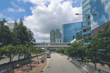 Şehir manzaralı 4 Mayıs 2023 otoyolu, Hong Kong sokak manzaralı.