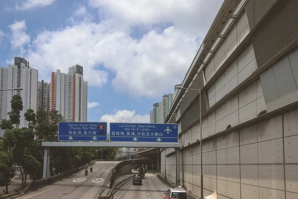 Şehir Manzaralı Mayıs 2023 Otoyolu Hong Kong Sokak Manzaralı — Stok fotoğraf