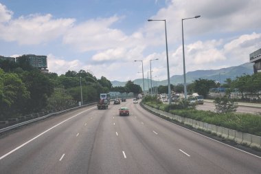 Tolo otoyolunun manzarası, Hong Kong 4 Mayıs 2023