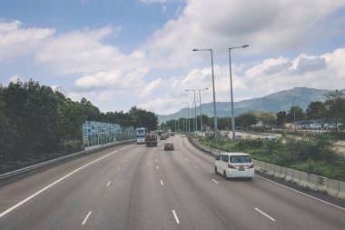 Tolo otoyolunun manzarası, Hong Kong 4 Mayıs 2023