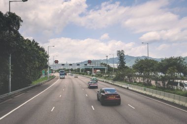 Tolo otoyolunun manzarası, Hong Kong 4 Mayıs 2023