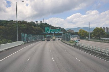 Tolo otoyolunun manzarası, Hong Kong 4 Mayıs 2023