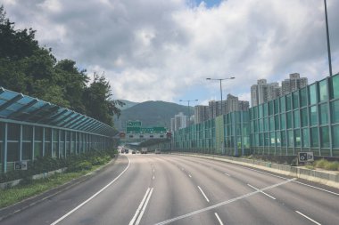 Tolo otoyolunun manzarası, Hong Kong 4 Mayıs 2023