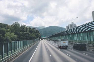 Tolo otoyolunun manzarası, Hong Kong 4 Mayıs 2023