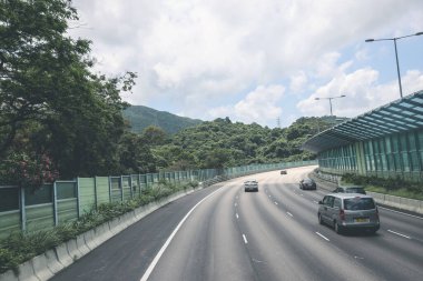 Tolo otoyolunun manzarası, Hong Kong 4 Mayıs 2023
