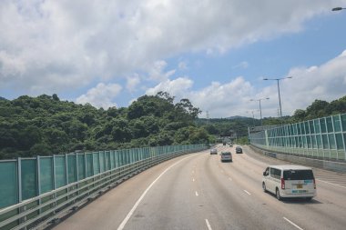 Tolo otoyolunun manzarası, Hong Kong 4 Mayıs 2023