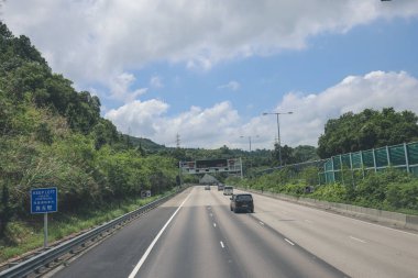 Tolo otoyolunun manzarası, Hong Kong 4 Mayıs 2023