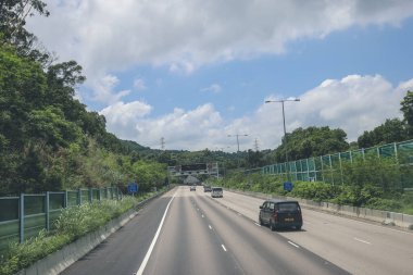 Tolo otoyolunun manzarası, Hong Kong 4 Mayıs 2023