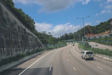 Tolo otoyolunun manzarası, Hong Kong 4 Mayıs 2023