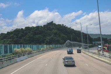 Tolo otoyolunun manzarası, Hong Kong 4 Mayıs 2023