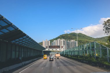 Tolo otoyolunun manzarası, Hong Kong 4 Mayıs 2023