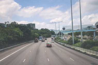 Tolo otoyolunun manzarası, Hong Kong 4 Mayıs 2023