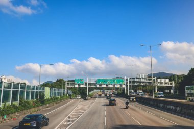 Tolo otoyolunun manzarası, Hong Kong 4 Mayıs 2023