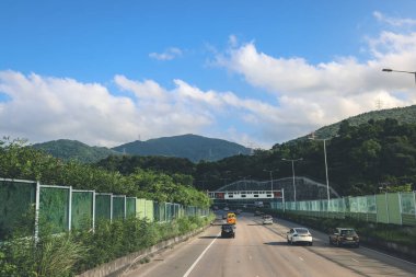 Tolo otoyolunun manzarası, Hong Kong 4 Mayıs 2023