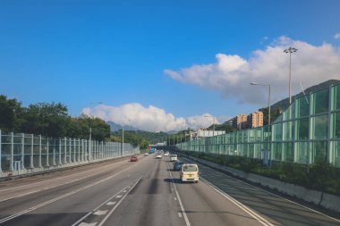 Tolo otoyolunun manzarası, Hong Kong 4 Mayıs 2023