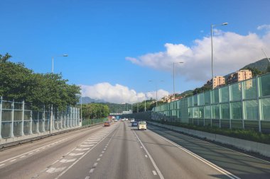 Tolo otoyolunun manzarası, Hong Kong 4 Mayıs 2023