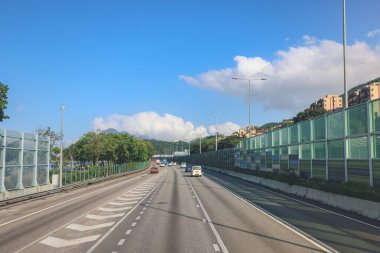 Tolo otoyolunun manzarası, Hong Kong 4 Mayıs 2023