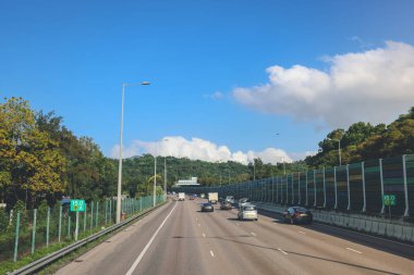 Tolo otoyolunun manzarası, Hong Kong 4 Mayıs 2023