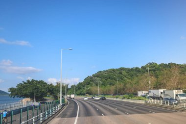 Tolo otoyolunun manzarası, Hong Kong 4 Mayıs 2023