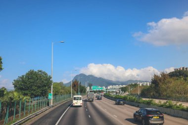 Tolo otoyolunun manzarası, Hong Kong 4 Mayıs 2023