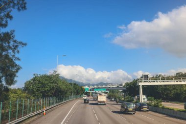 Tolo otoyolunun manzarası, Hong Kong 4 Mayıs 2023