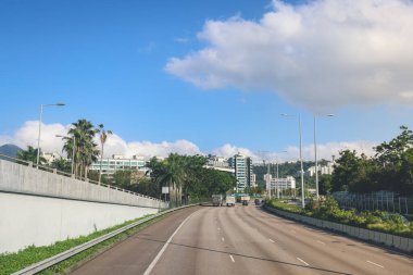 Tolo otoyolunun manzarası, Hong Kong 4 Mayıs 2023