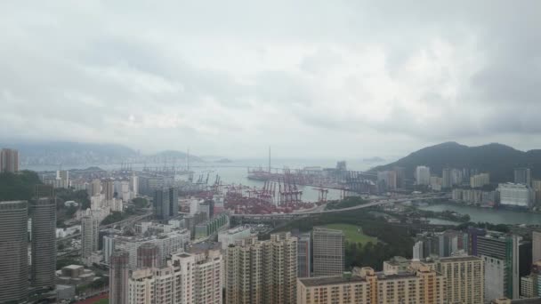 Utsikt Över Hongkongterminalerna Maj 2023 — Stockvideo