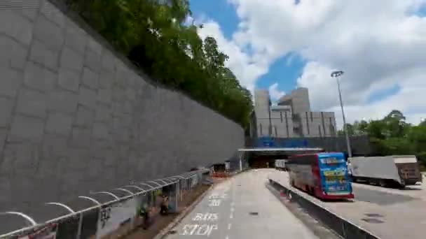 Hong Kong Maggio 2023 Sha Tin Heights Tunnel Con Traffico — Video Stock