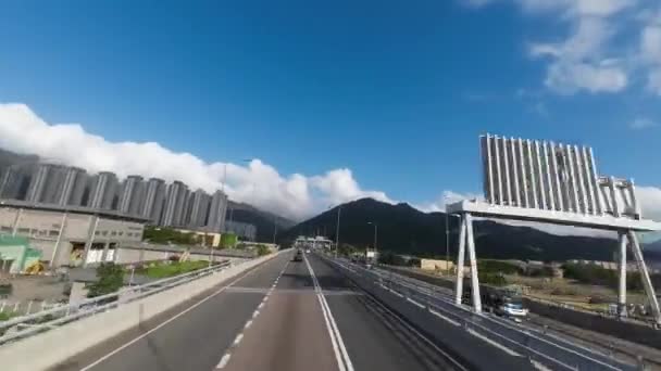 Paisaje Autopista Tate Cairn Hong Kong Mayo 2023 — Vídeos de Stock