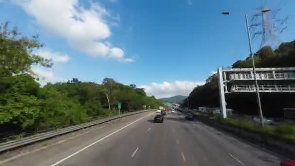 Dálnice Městskou Krajinou Krajina Tolo Highway Hong Klong Května 2023 — Stock video