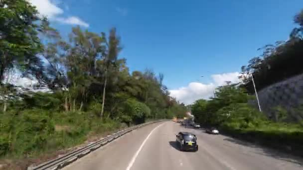 Autoroute Avec Paysage Urbain Paysage Tolo Highway Hong Klong Mai — Video