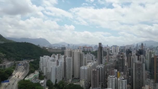 街並のある高速道路 香港のトロ ハイウェイの風景 2023年5月4日 — ストック動画