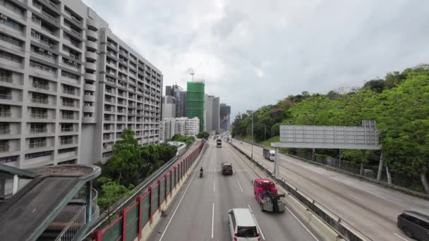 Hong Kong Mayo 2023 Highway Ching Cheung Road Hong Kong — Vídeo de stock