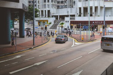 Tram 'da, Tai Koo Caddesi manzarası, hk 10 Mayıs 2023