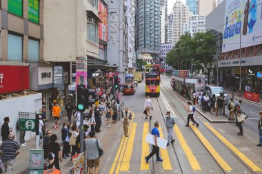 11 Mayıs 2023 Hong Kong 'da yaya geçidi.