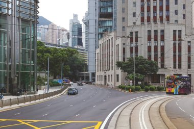 Tram 'da, Central Caddesi manzarası hk 10 Mayıs 2023