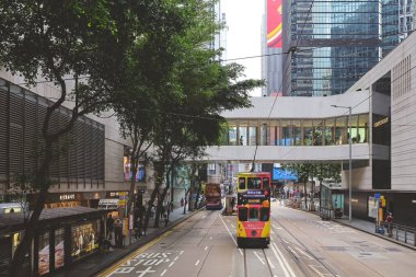 Tram 'da, Central Caddesi manzarası hk 10 Mayıs 2023